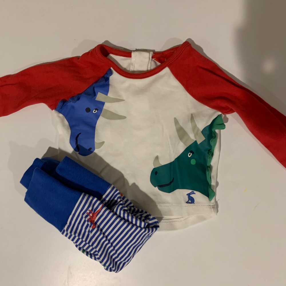 Joules 0-3 month dinosaur outfit